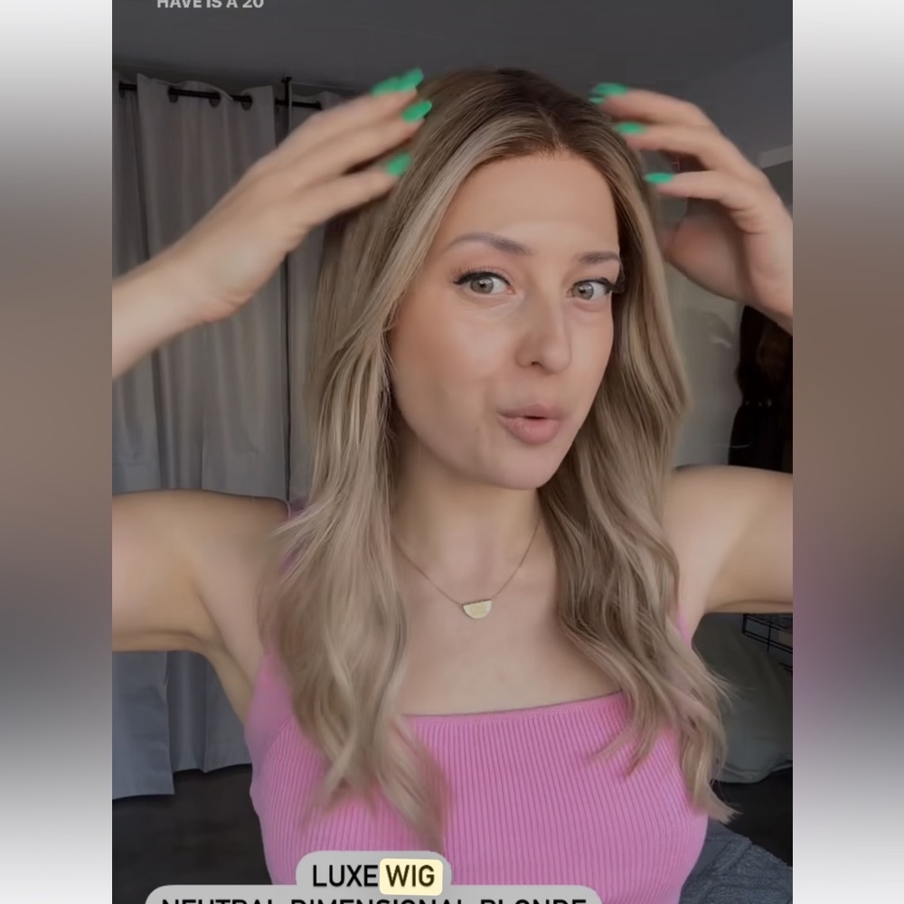 Lusta 20in lux wig, real human hair, neutral blonde